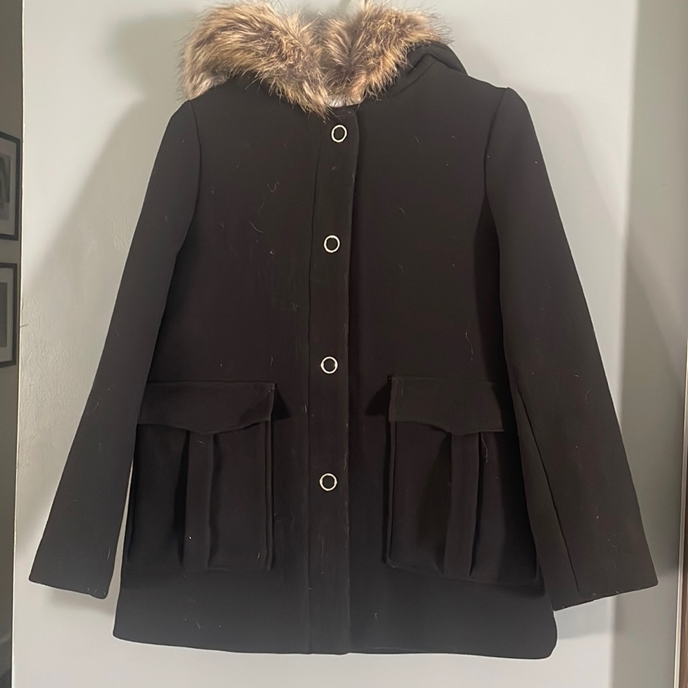 Black Zara pea coat